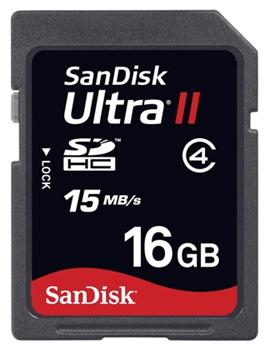 SanDisk paměťová karta 16 GB SDHC Ultra