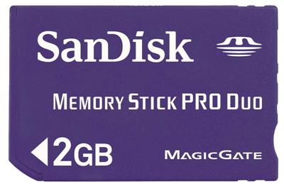 SanDisk paměťová karta 2 GB MemoryStick PRO Duo