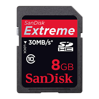 SanDisk paměťová karta Extreme SDHC Card 8 GB