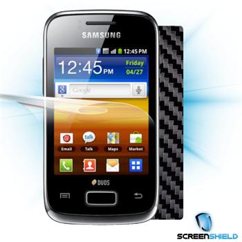 ScreenShield fólie na displej + carbon skin (černá) pro Samsung Galaxy Y Duos (S6102)