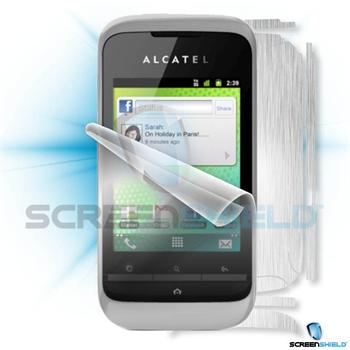 ScreenShield fólie na displej + carbon skin (stříbrná) pro Alcatel OT903/903D