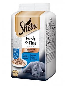Sheba kapsička Fresh&Fine mix losos/tuňák/6x50g (300g)