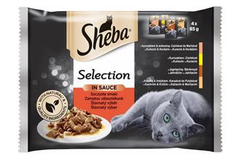 SHEBA kapsička Selection šťavnatý výběr 4pack 340g