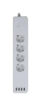 Swisstone SH 140, WiFi čtyřzásuvkový adaptér, 10 A, Android, iPhone, Google Home, Amazon Alexa