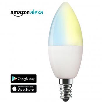 Swisstone Tuya SH 310, WiFi bílá žárovka E14, 350 lm, 4,5 W