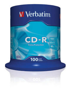 Verbatim CD-R(100-Pack)Spindle/Extra Protection/52x/700MB