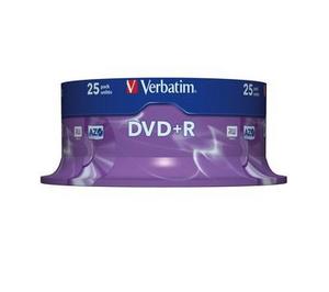 Verbatim DVD+R(25-Pack)Spindle/AZO/Matt Silver/16x/4,7GB
