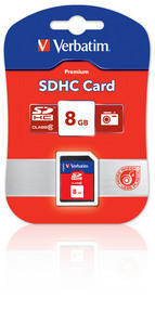 Verbatim SECURE DIGITAL CARD 8GB c6 T-BLIST