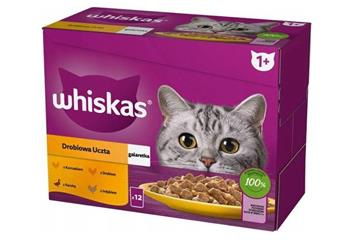 WHISKAS kapsička drůbeží výběr v želé 12pack 1020g