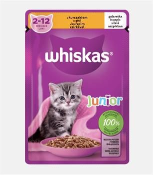 WHISKAS kapsička Junior s kuřecím v želé 85g