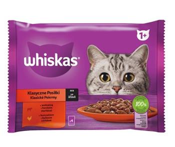 WHISKAS kapsička Klasický výběr se zeleninou v šťávě 4pack 340g Bazar